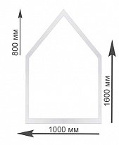 Трапециевидное окно 1000х1600 мм
